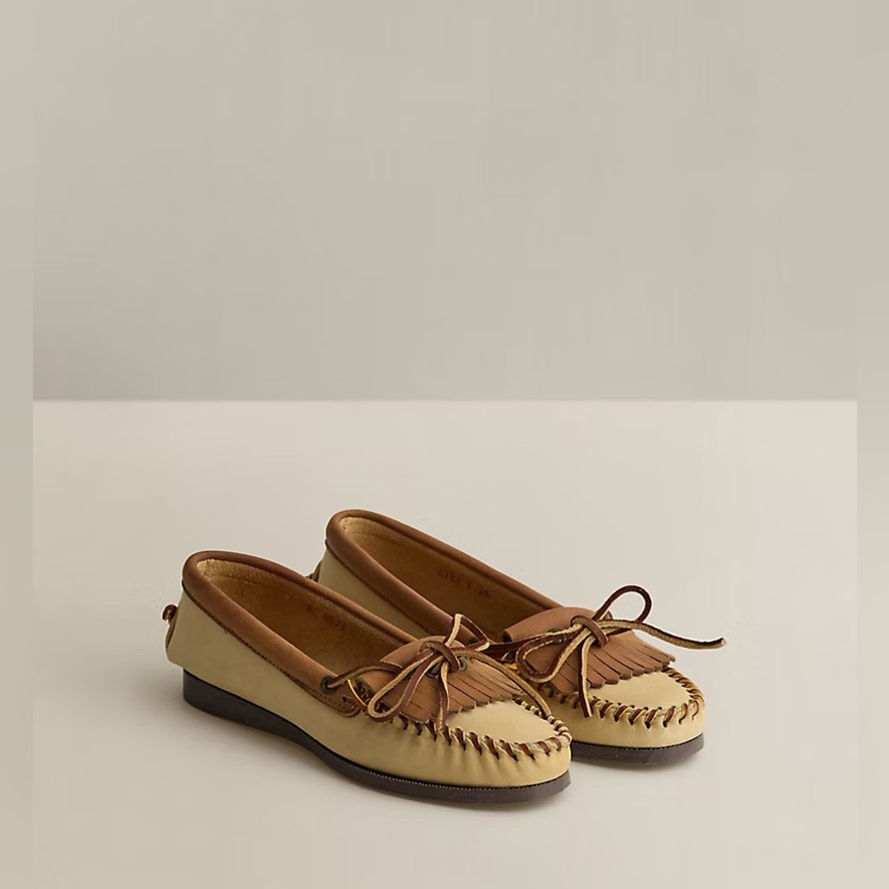 Ralph Lauren 1985 Vintage Brown and Tan Leather Moccasins - Picture 7 of 7